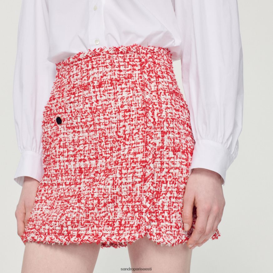 Sandro Paris kehakate naised lühike tviidseelik BN4RF314 punane