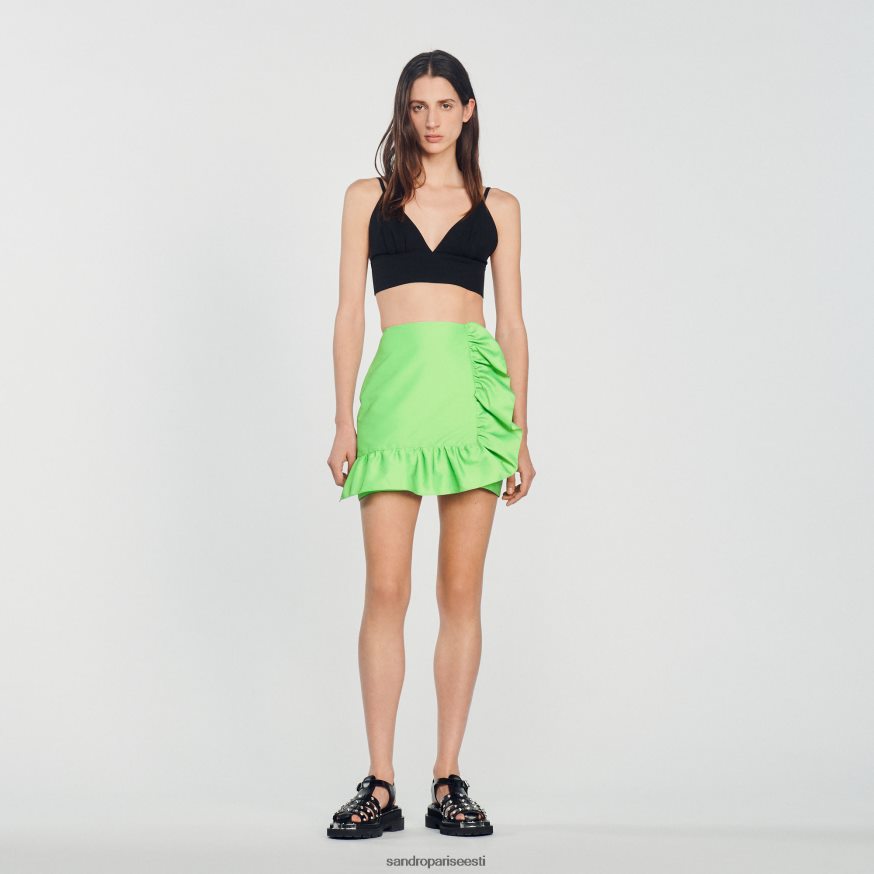 Sandro Paris kehakate naised lühike volangiga seelik BN4RF450 vert fluo