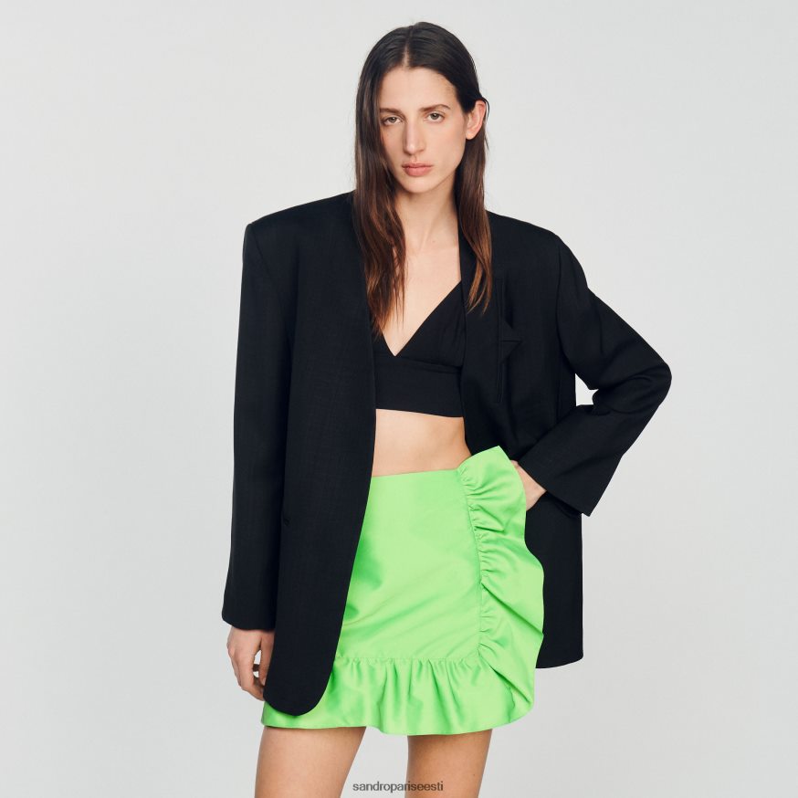 Sandro Paris kehakate naised lühike volangiga seelik BN4RF450 vert fluo