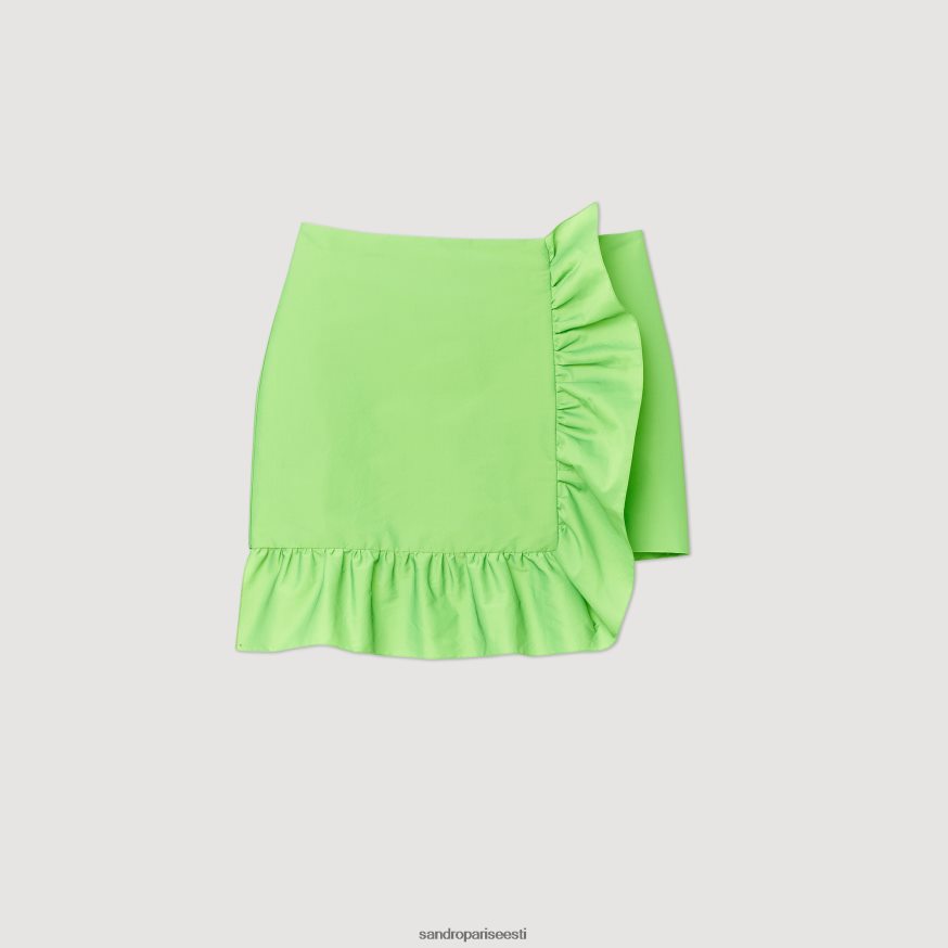 Sandro Paris kehakate naised lühike volangiga seelik BN4RF450 vert fluo