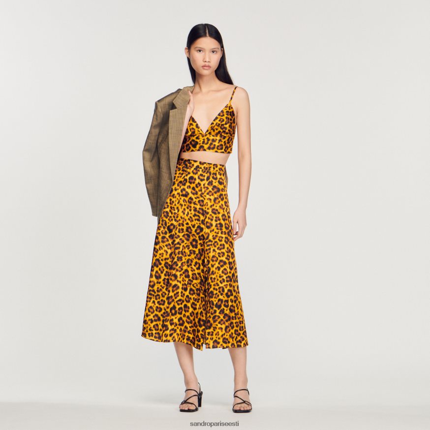 Sandro Paris kehakate naised leopard seelik BN4RF257 oranž/must