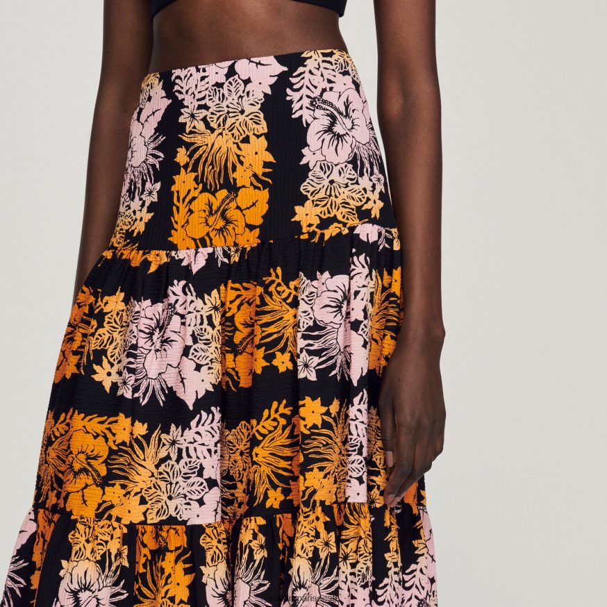 Sandro Paris kehakate naised pikk mustriga seelik BN4RF302 must