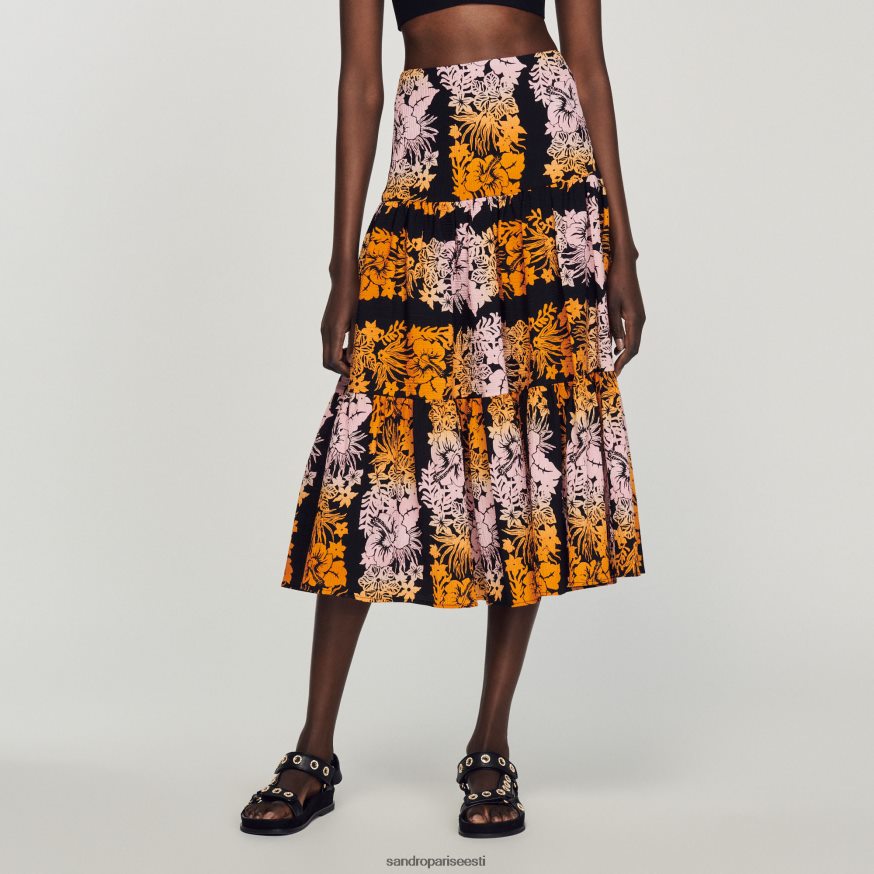 Sandro Paris kehakate naised pikk mustriga seelik BN4RF302 must