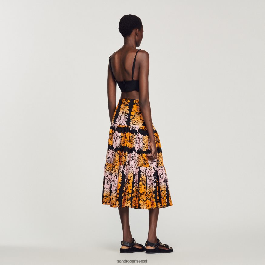 Sandro Paris kehakate naised pikk mustriga seelik BN4RF302 must