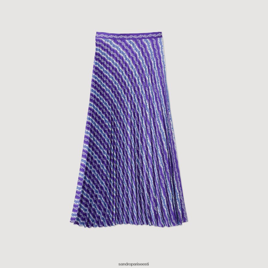 Sandro Paris kehakate naised pikk trükitud seelik BN4RF391 lilla/sinine