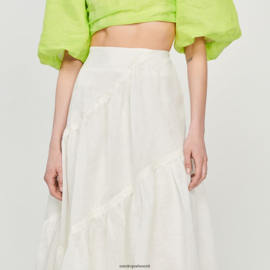 Sandro Paris kehakate naised pikk volangiga seelik BN4RF205 valge