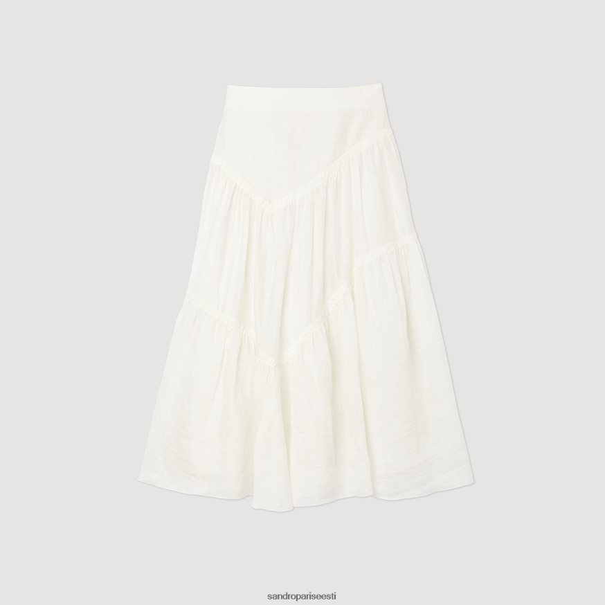 Sandro Paris kehakate naised pikk volangiga seelik BN4RF205 valge