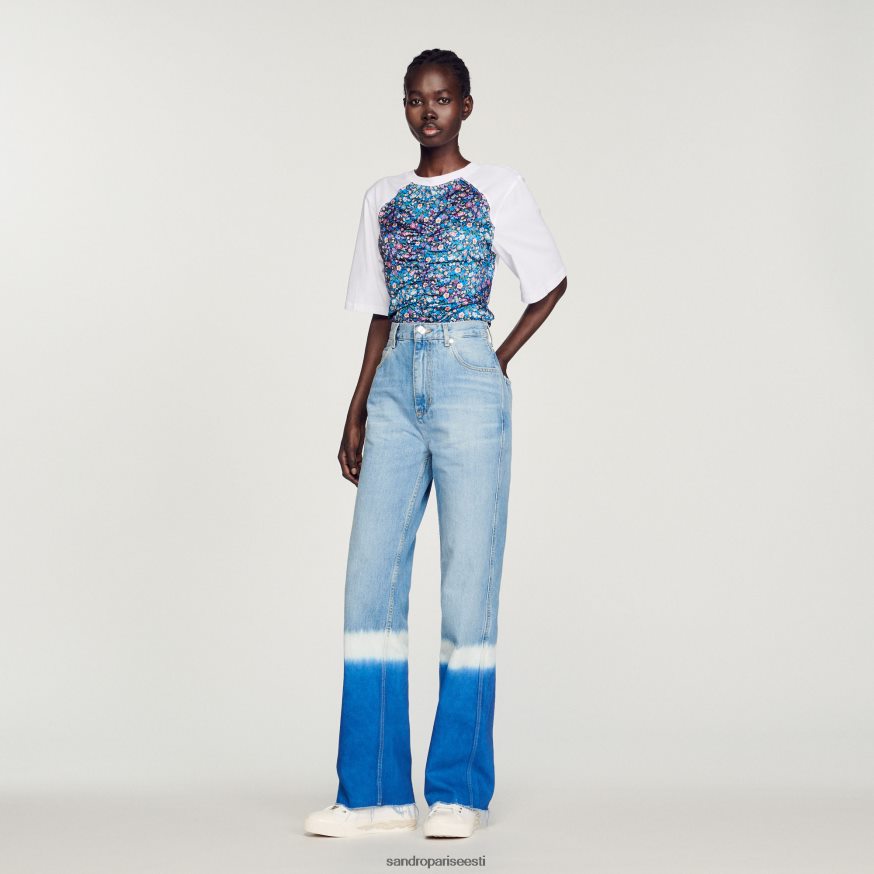 Sandro Paris kehakate naised foulard lahtise seljaga T-särk BN4RF279 valge