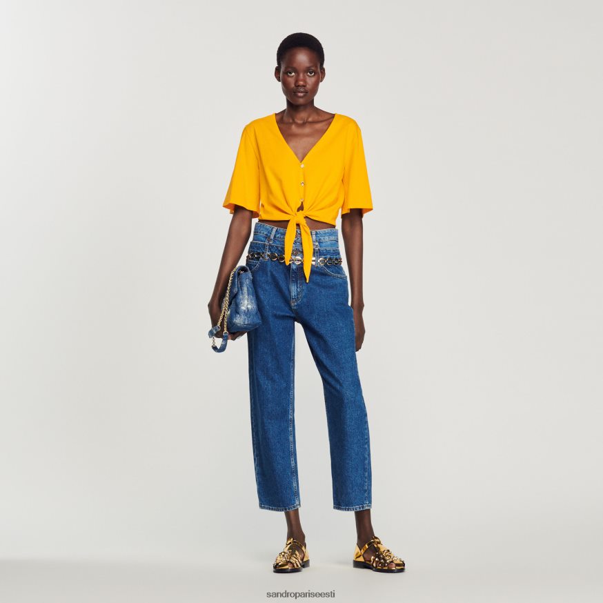 Sandro Paris kehakate naised juveel lühike t-särk BN4RF202 oranž