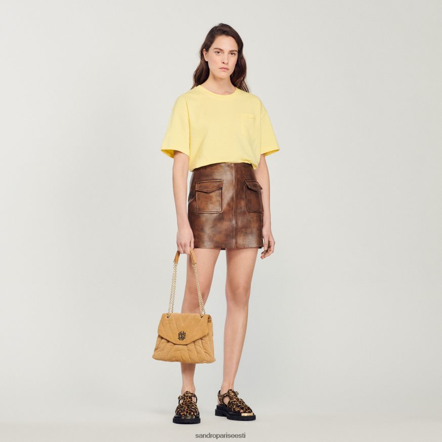 Sandro Paris kehakate naised kärbitud lahtine t-särk BN4RF297 üks värv