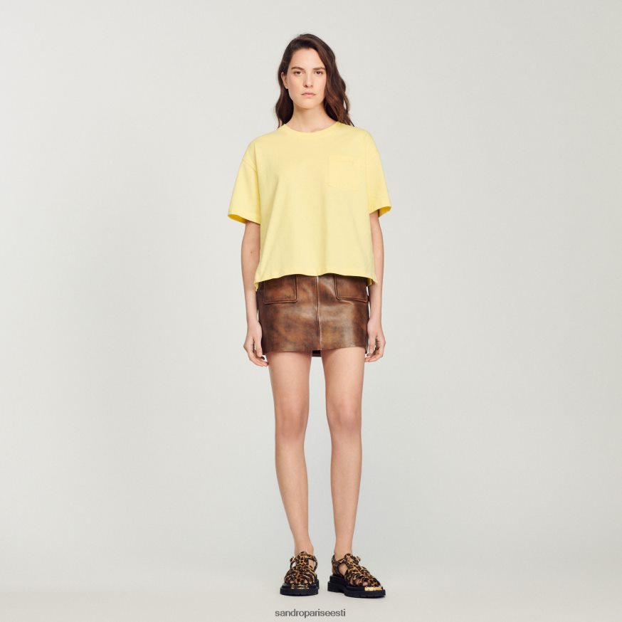 Sandro Paris kehakate naised kärbitud lahtine t-särk BN4RF297 üks värv