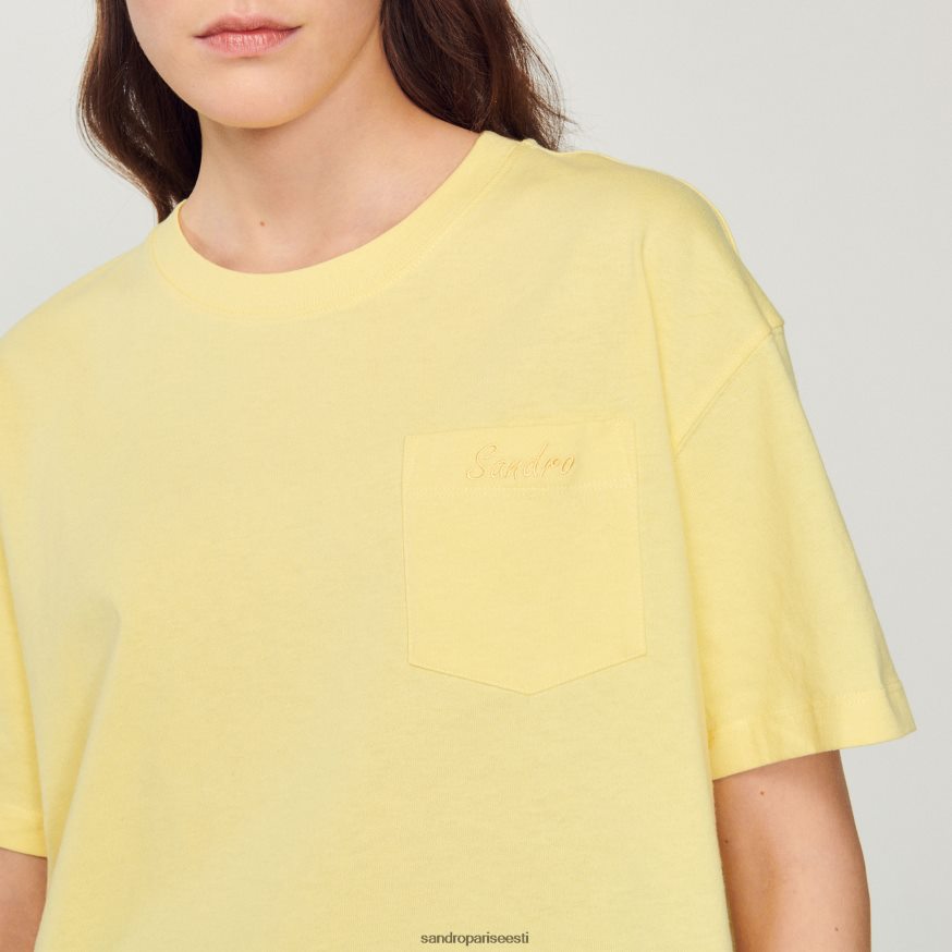 Sandro Paris kehakate naised kärbitud lahtine t-särk BN4RF297 üks värv