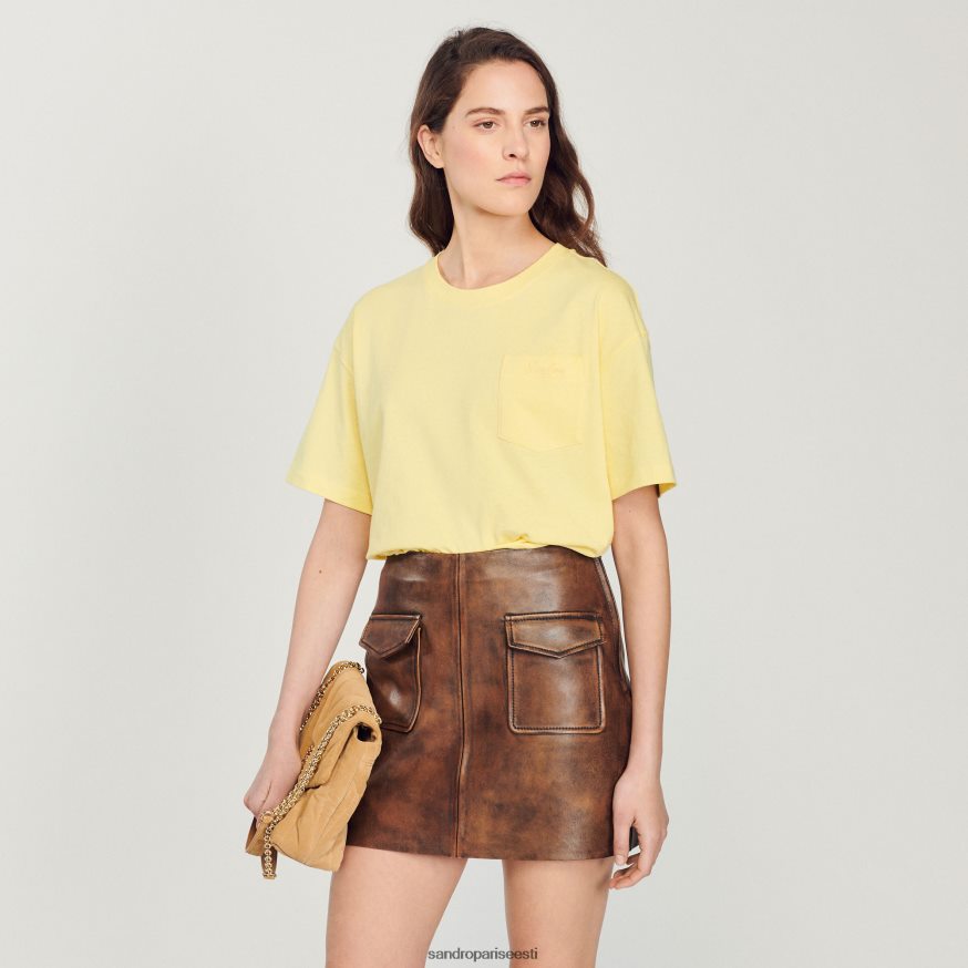 Sandro Paris kehakate naised kärbitud lahtine t-särk BN4RF297 üks värv