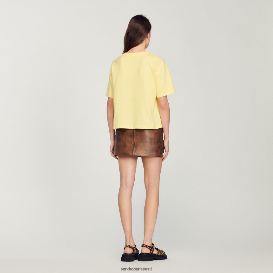 Sandro Paris kehakate naised kärbitud lahtine t-särk BN4RF297 üks värv