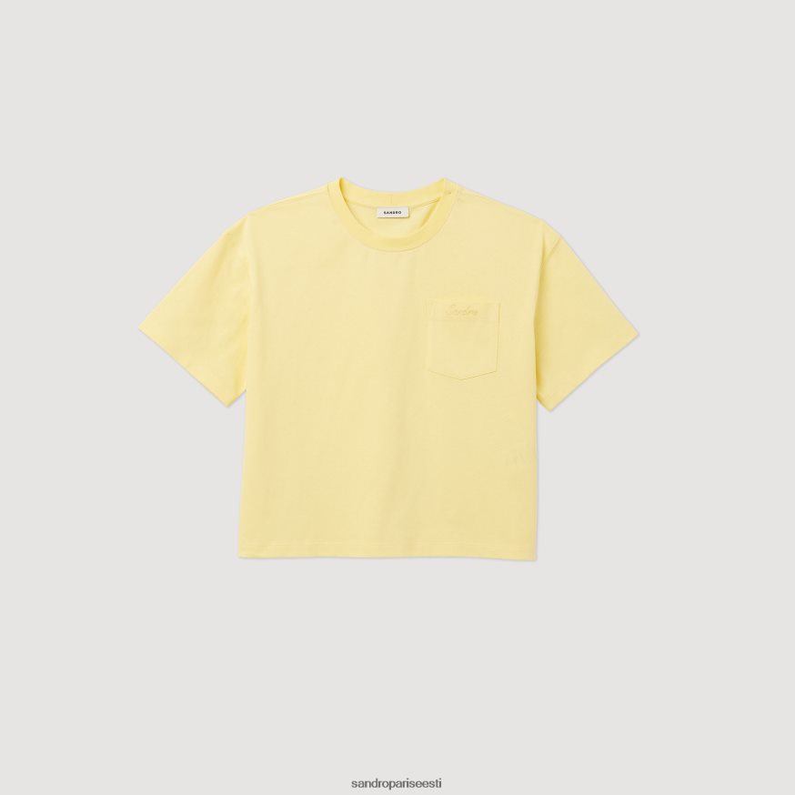 Sandro Paris kehakate naised kärbitud lahtine t-särk BN4RF297 üks värv