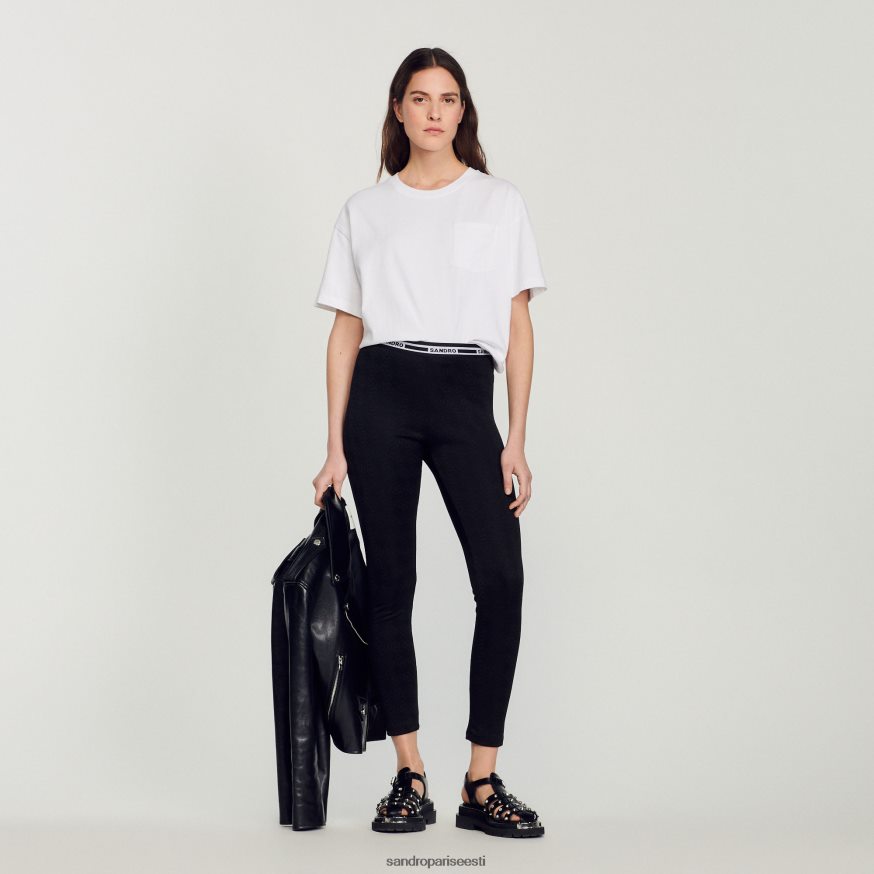 Sandro Paris kehakate naised kärbitud lahtine t-särk BN4RF423 valge