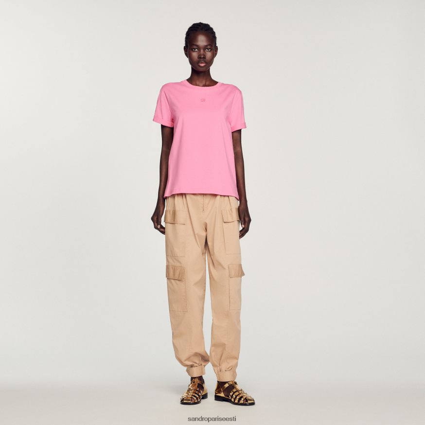 Sandro Paris kehakate naised kahekordne t-särk BN4RF234 roosa