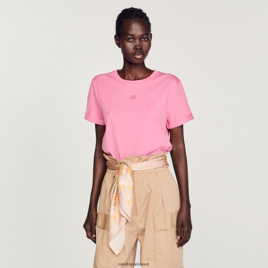 Sandro Paris kehakate naised kahekordne t-särk BN4RF234 roosa