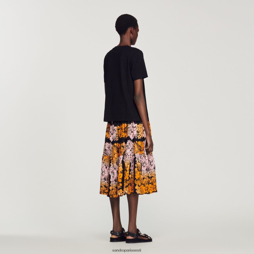 Sandro Paris kehakate naised kivist t-särk BN4RF237 must