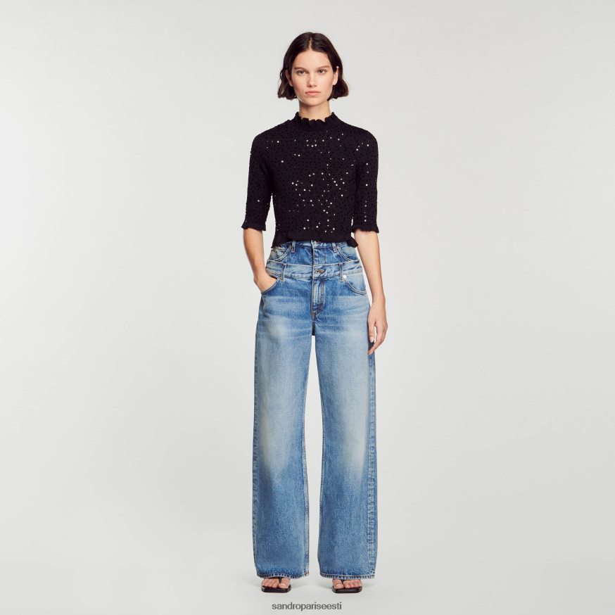 Sandro Paris kehakate naised litrid top BN4RF27 must