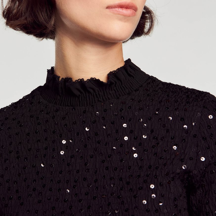 Sandro Paris kehakate naised litrid top BN4RF27 must