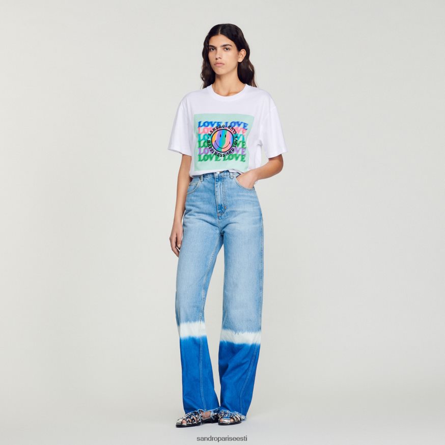 Sandro Paris kehakate naised naeratav t-särk BN4RF209 valge