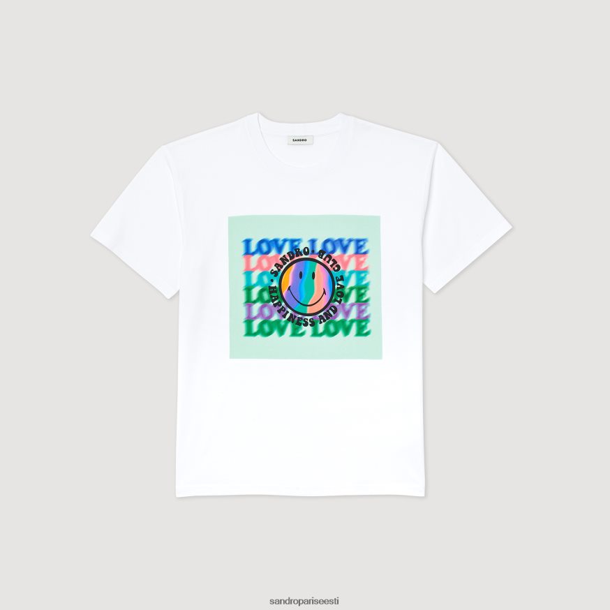 Sandro Paris kehakate naised naeratav t-särk BN4RF209 valge