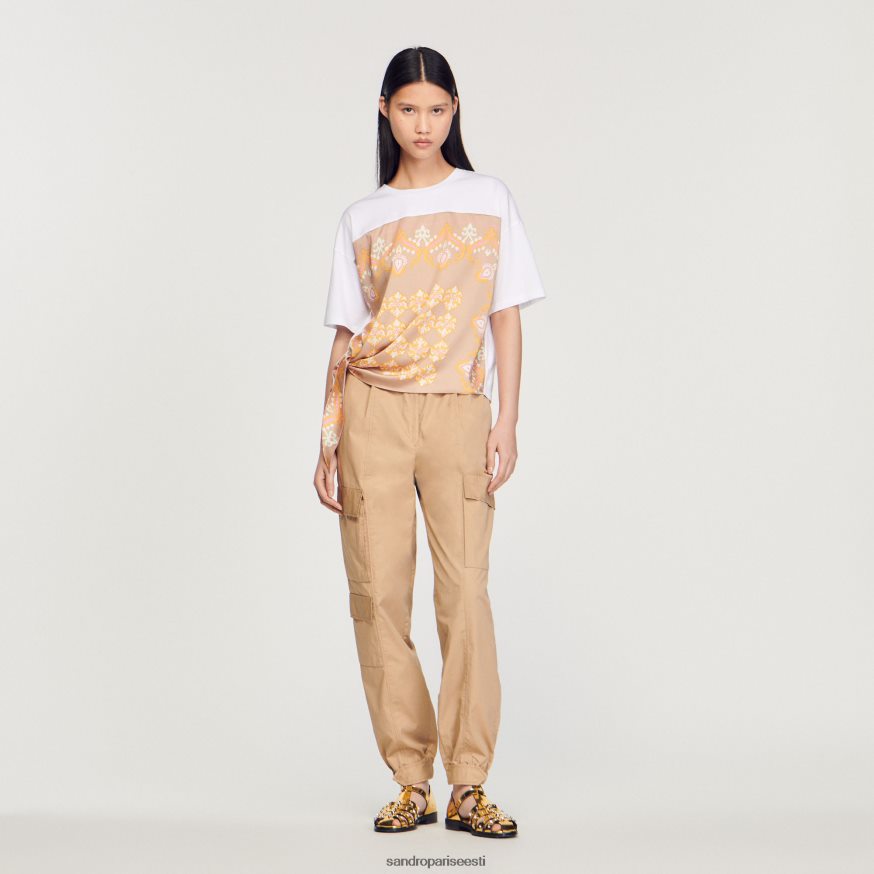 Sandro Paris kehakate naised salli t-särk BN4RF196 valge