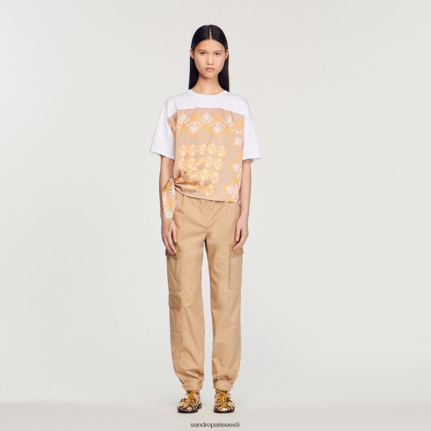 Sandro Paris kehakate naised salli t-särk BN4RF196 valge