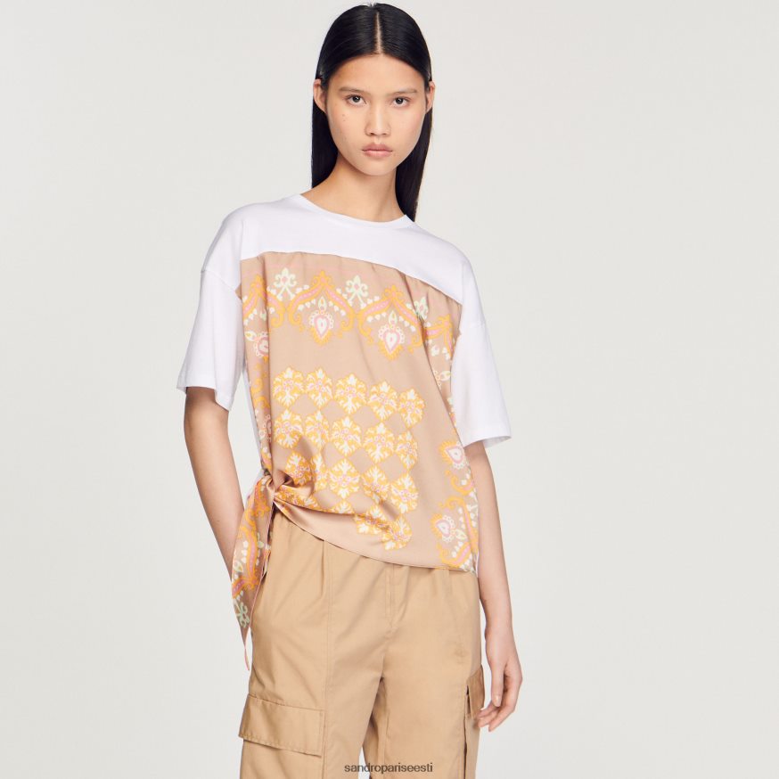 Sandro Paris kehakate naised salli t-särk BN4RF196 valge