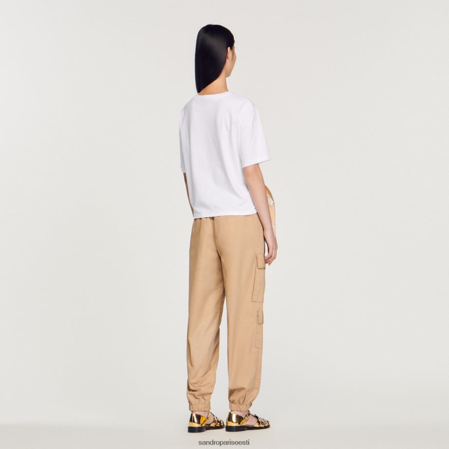 Sandro Paris kehakate naised salli t-särk BN4RF196 valge