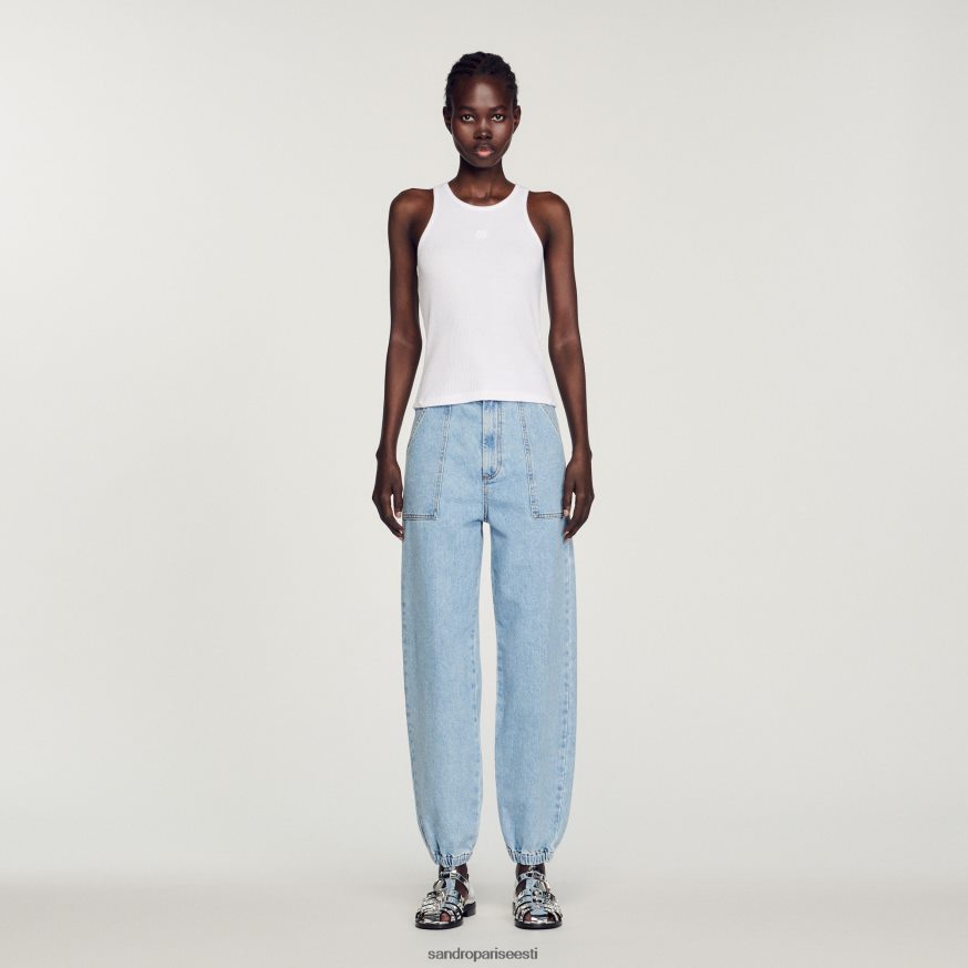 Sandro Paris kehakate naised topelt s logoga paagipealne BN4RF222 valge