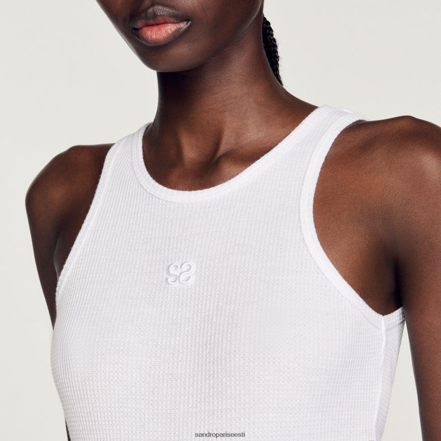 Sandro Paris kehakate naised topelt s logoga paagipealne BN4RF222 valge