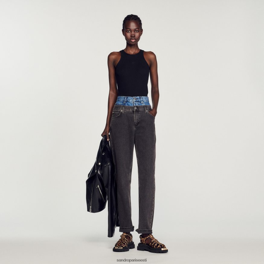 Sandro Paris kehakate naised topelt s logoga paagipealne BN4RF256 must