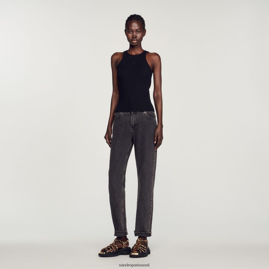 Sandro Paris kehakate naised topelt s logoga paagipealne BN4RF256 must