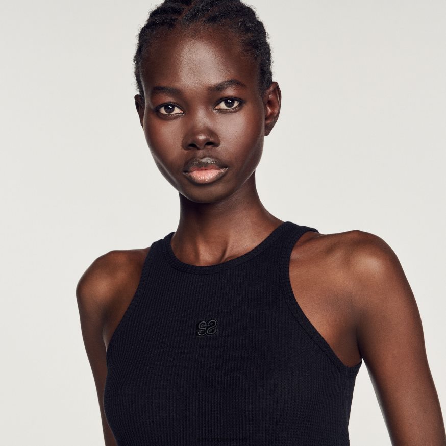 Sandro Paris kehakate naised topelt s logoga paagipealne BN4RF256 must