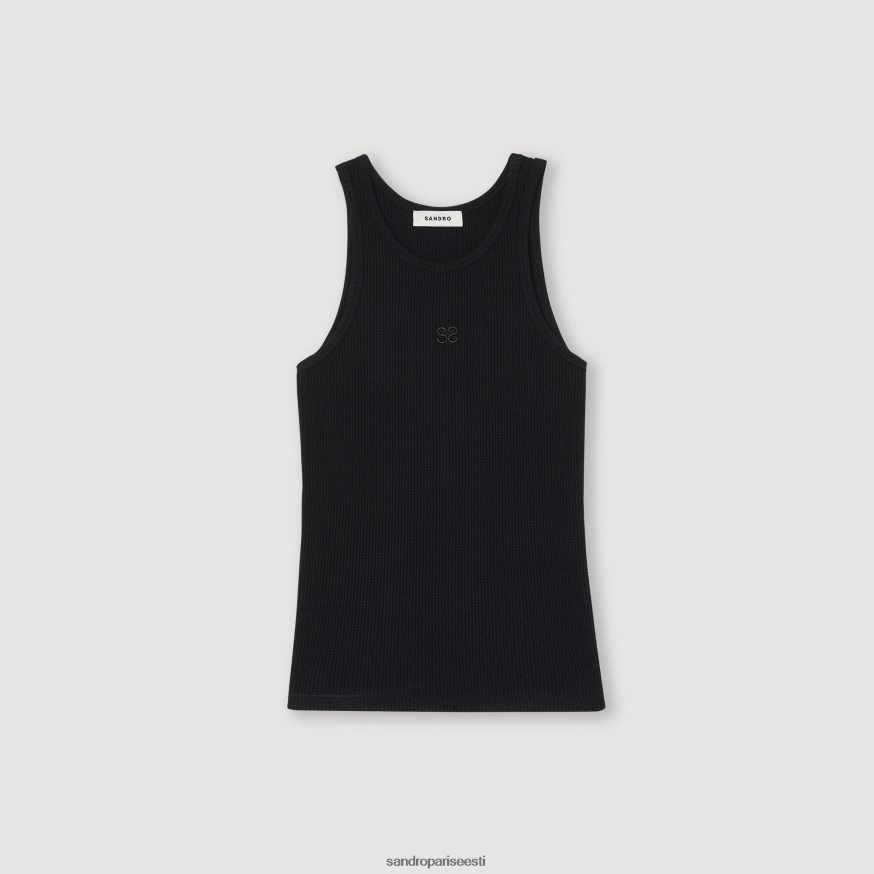 Sandro Paris kehakate naised topelt s logoga paagipealne BN4RF256 must