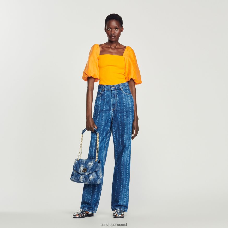 Sandro Paris kehakate naised topeltkangast top BN4RF218 oranž