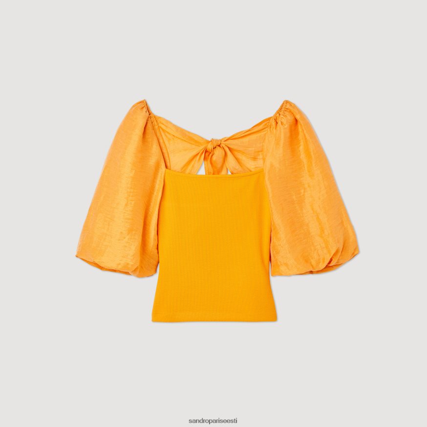 Sandro Paris kehakate naised topeltkangast top BN4RF218 oranž