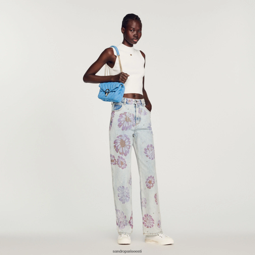 Sandro Paris kehakate naised lillelised teksad BN4RF268 sinised teksad