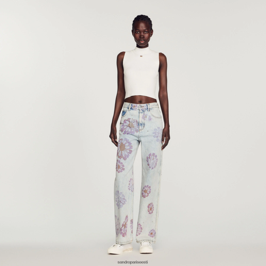 Sandro Paris kehakate naised lillelised teksad BN4RF268 sinised teksad