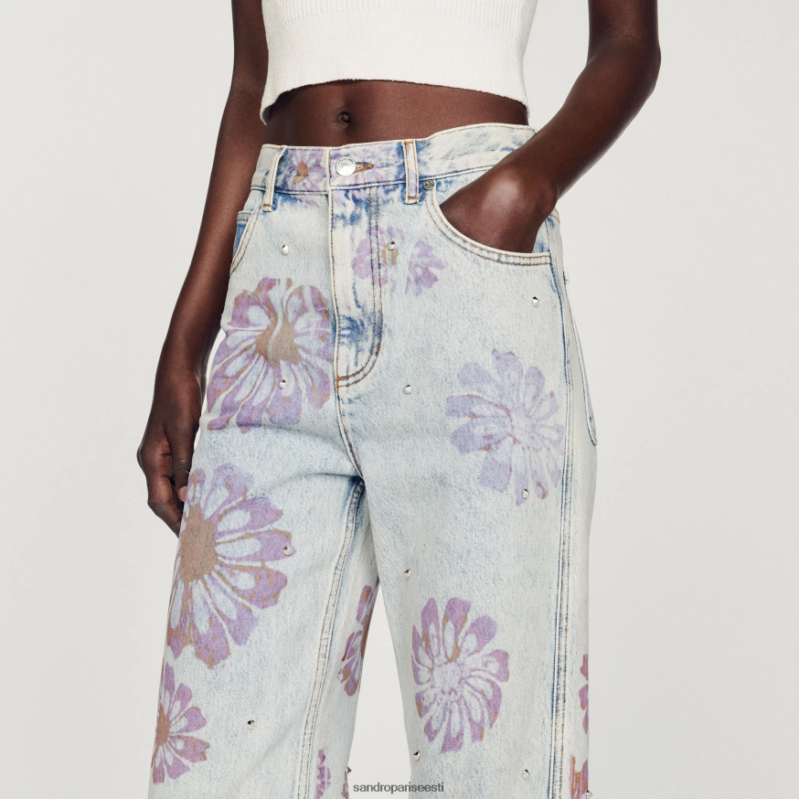 Sandro Paris kehakate naised lillelised teksad BN4RF268 sinised teksad