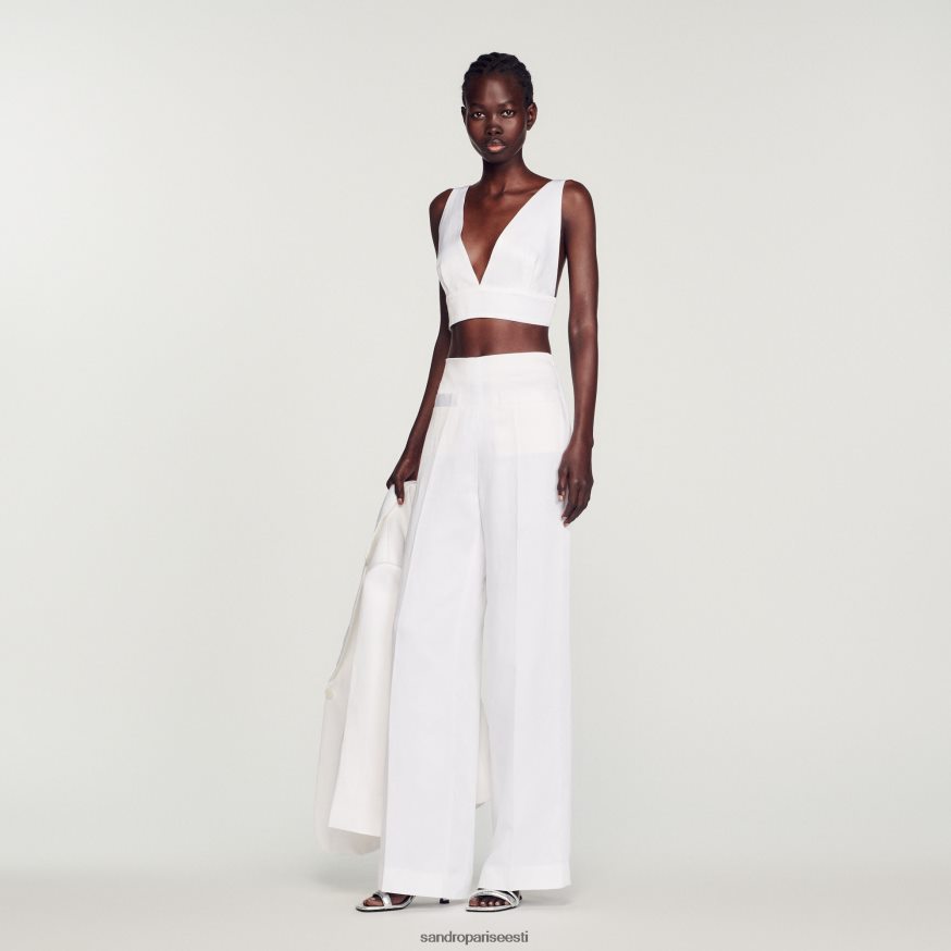 Sandro Paris kehakate naised bralette top BN4RF94 valge