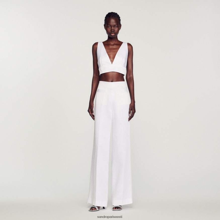 Sandro Paris kehakate naised bralette top BN4RF94 valge