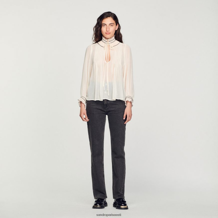 Sandro Paris kehakate naised šifoonist top BN4RF134 alasti