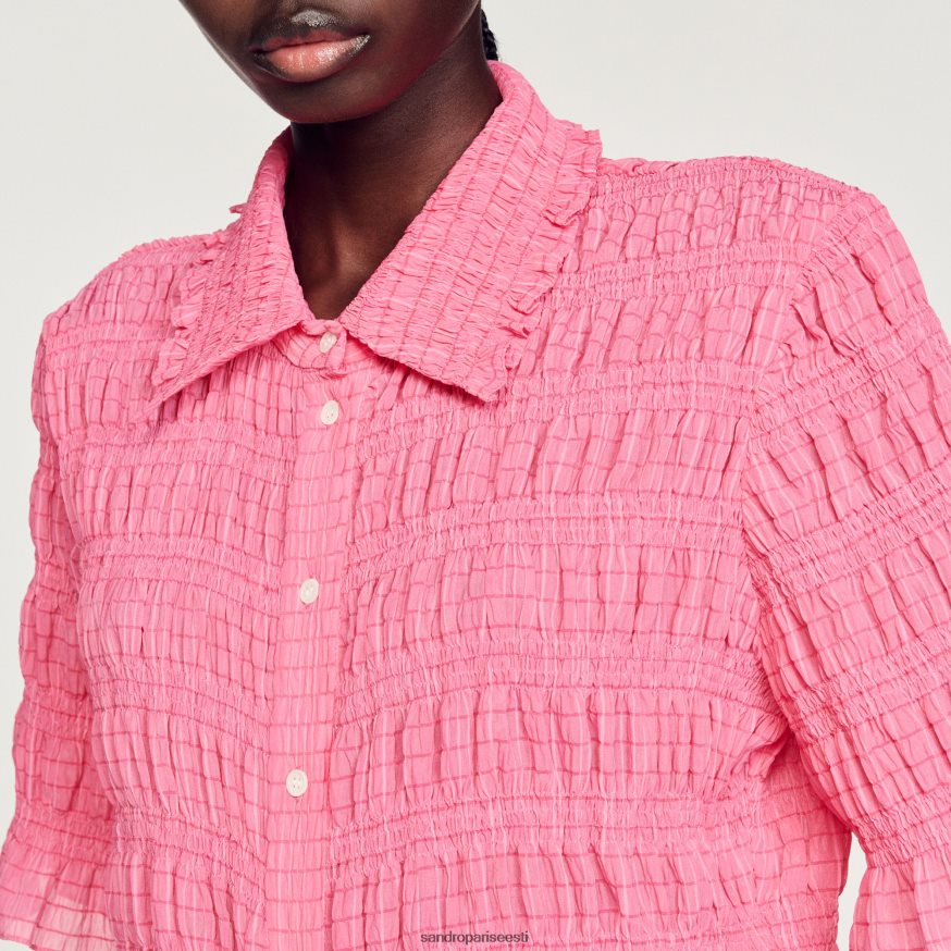 Sandro Paris kehakate naised kärbitud sviitsärk BN4RF152 kommid roosa