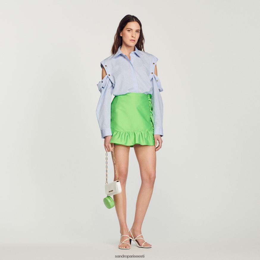 Sandro Paris kehakate naised äravõetavate varrukatega särk BN4RF189 sinine/valge