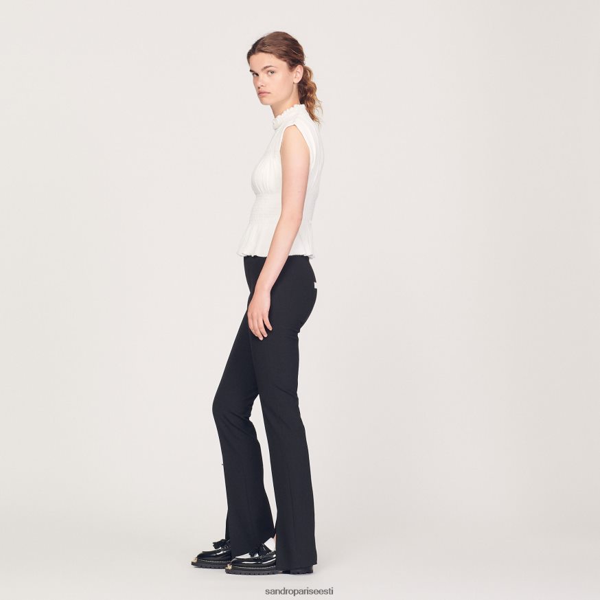 Sandro Paris kehakate naised smokitud top BN4RF231 ekru