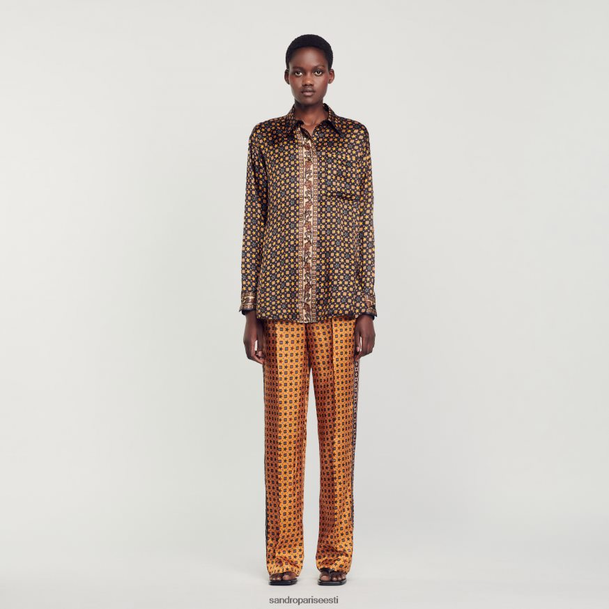 Sandro Paris kehakate naised trükitud särk BN4RF71 must