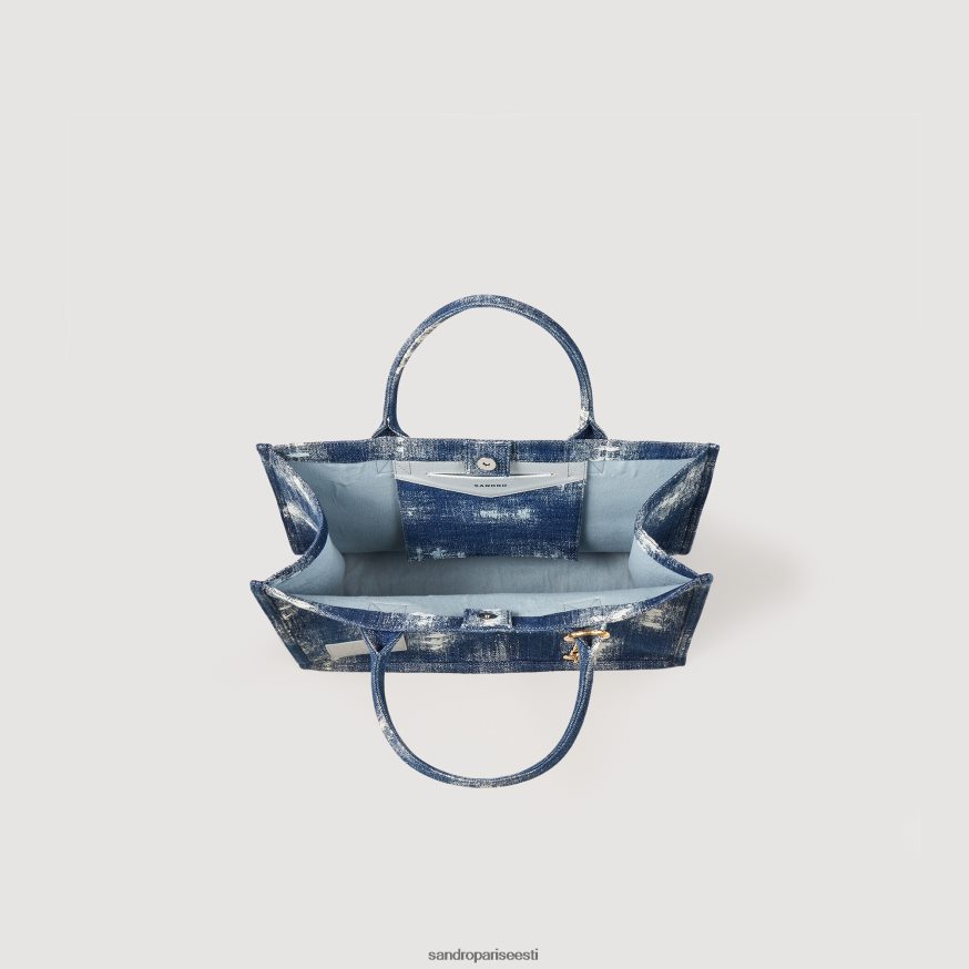 Sandro Paris tarvikud naised kasbah teksakangast kott BN4RF573 sinised teksad